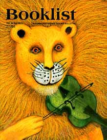 Cover of Booklist Magazine February 1998 featuring the artwork of Phoebe Stone