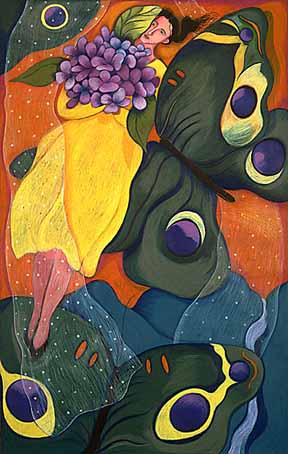 "My Love Abounds #4, a large pastel drawing copyright by Phoebe Stone